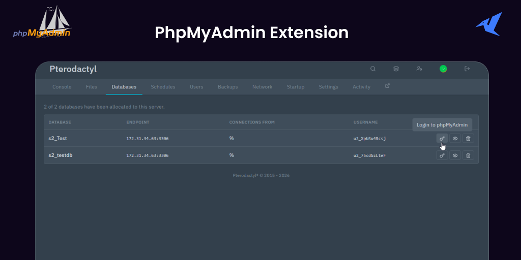 PhpMyAdmin Extension